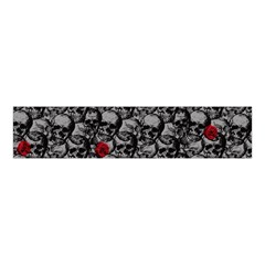 Skulls And Roses Pattern  Velvet Scrunchie