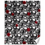 Skulls and roses pattern  Canvas 16  x 20   15.75 x19.29  Canvas - 1