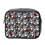 Skulls and roses pattern  Mini Toiletries Bag 2-Side Front