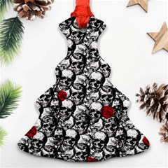 Skulls And Roses Pattern  Ornament (christmas Tree)  by Valentinaart