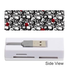 Skulls And Roses Pattern  Memory Card Reader (stick)  by Valentinaart