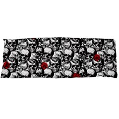 Skulls And Roses Pattern  Body Pillow Case Dakimakura (two Sides) by Valentinaart