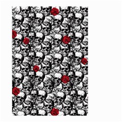 Skulls And Roses Pattern  Small Garden Flag (two Sides) by Valentinaart