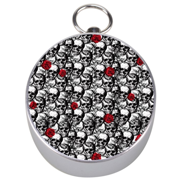 Skulls and roses pattern  Silver Compasses