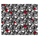 Skulls and roses pattern  Double Sided Flano Blanket (Small)  50 x40  Blanket Front