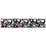 Skulls and roses pattern  Flano Scarf (Small) Front