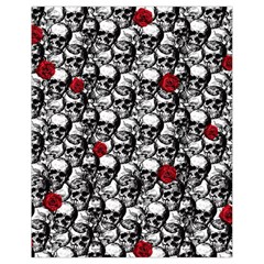 Skulls And Roses Pattern  Drawstring Bag (small) by Valentinaart