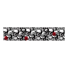 Skulls And Roses Pattern  Velvet Scrunchie