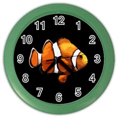 Clown Fish Color Wall Clocks by Valentinaart