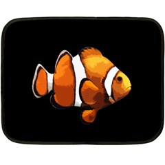 Clown Fish Double Sided Fleece Blanket (mini)  by Valentinaart