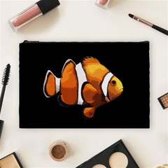 Clown Fish Cosmetic Bag (large)  by Valentinaart