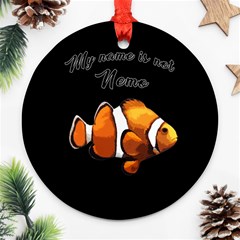 Clown Fish Ornament (round) by Valentinaart