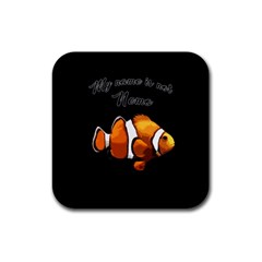 Clown Fish Rubber Coaster (square)  by Valentinaart