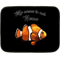 Clown Fish Fleece Blanket (mini) by Valentinaart