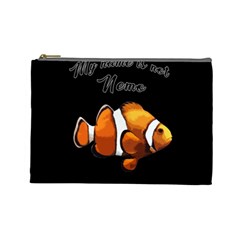 Clown Fish Cosmetic Bag (large)  by Valentinaart