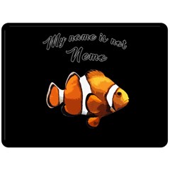 Clown Fish Fleece Blanket (large)  by Valentinaart