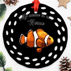 Clown Fish Round Filigree Ornament (two Sides) by Valentinaart