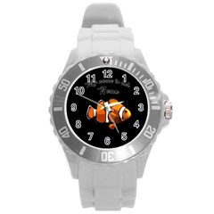 Clown Fish Round Plastic Sport Watch (l) by Valentinaart