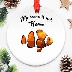 Clown Fish Ornament (round) by Valentinaart