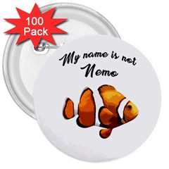 Clown Fish 3  Buttons (100 Pack)  by Valentinaart