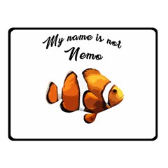 Clown Fish Double Sided Fleece Blanket (small)  by Valentinaart