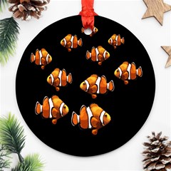 Clown Fish Ornament (round) by Valentinaart