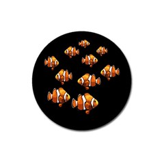 Clown Fish Magnet 3  (round) by Valentinaart