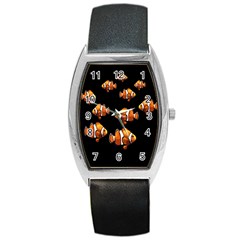 Clown Fish Barrel Style Metal Watch by Valentinaart