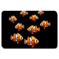 Clown Fish Large Doormat  by Valentinaart