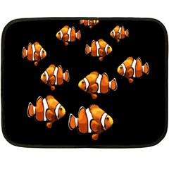 Clown Fish Double Sided Fleece Blanket (mini)  by Valentinaart