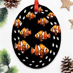 Clown Fish Oval Filigree Ornament (two Sides) by Valentinaart