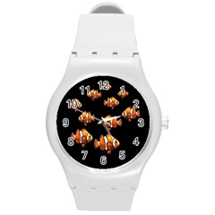 Clown Fish Round Plastic Sport Watch (m) by Valentinaart