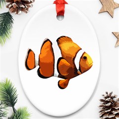 Clown Fish Ornament (oval) by Valentinaart