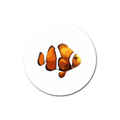 Clown Fish Magnet 3  (round) by Valentinaart