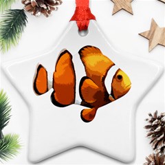 Clown Fish Star Ornament (two Sides) by Valentinaart