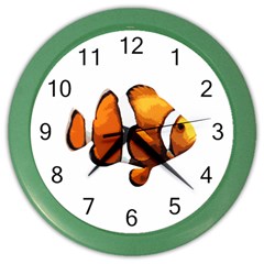 Clown Fish Color Wall Clocks by Valentinaart