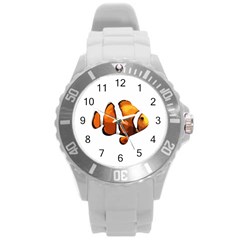 Clown Fish Round Plastic Sport Watch (l) by Valentinaart