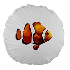 Clown Fish Large 18  Premium Flano Round Cushions by Valentinaart