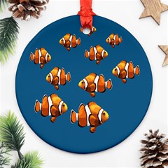 Clown Fish Ornament (round) by Valentinaart