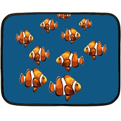 Clown Fish Double Sided Fleece Blanket (mini)  by Valentinaart