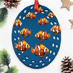 Clown Fish Oval Filigree Ornament (two Sides) by Valentinaart