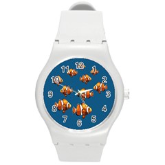 Clown Fish Round Plastic Sport Watch (m) by Valentinaart