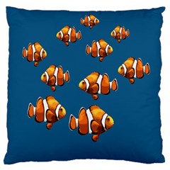 Clown Fish Large Cushion Case (one Side) by Valentinaart