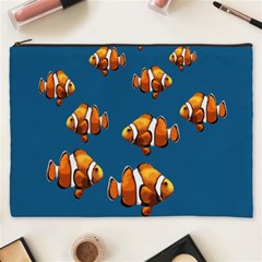 Clown Fish Cosmetic Bag (xxxl)  by Valentinaart