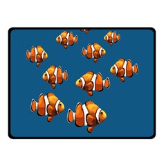 Clown Fish Double Sided Fleece Blanket (small)  by Valentinaart