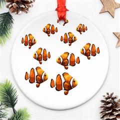 Clown Fish Ornament (round) by Valentinaart