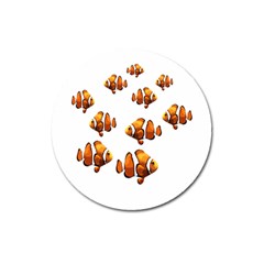 Clown Fish Magnet 3  (round) by Valentinaart