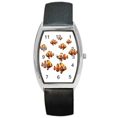 Clown Fish Barrel Style Metal Watch by Valentinaart