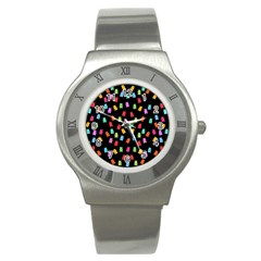 Candy Pattern Stainless Steel Watch by Valentinaart