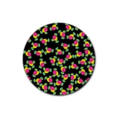 Candy Pattern Rubber Coaster (round)  by Valentinaart